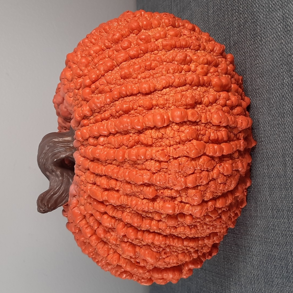 Nubby Realistic Orange Pumpkin Figure Tabletop Shelf Decor Fall Harvest Display